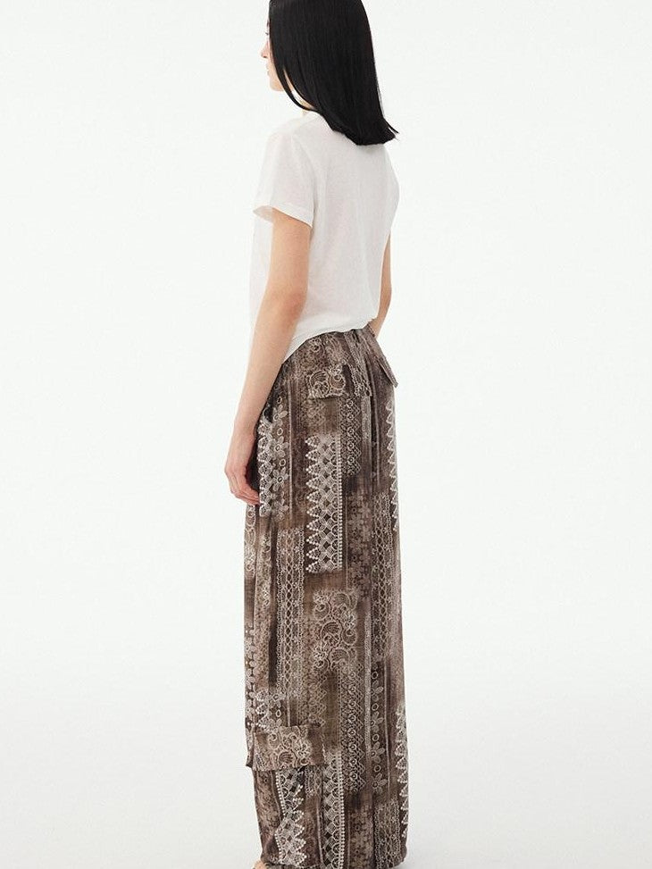 DIDDI MODA Relaxed Geometric Drawstring Pockets Women&