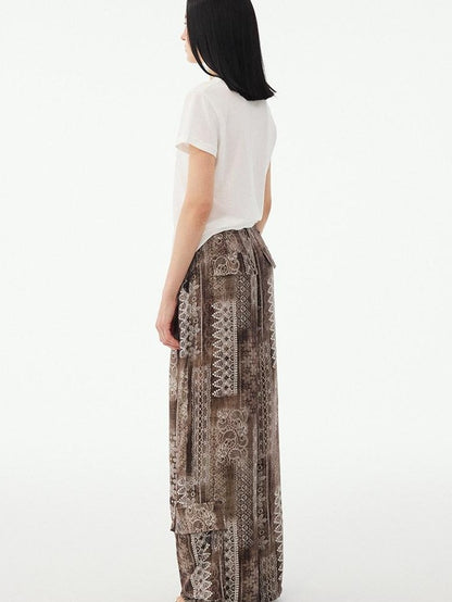 DIDDI MODA Relaxed Geometric Drawstring Pockets Women&