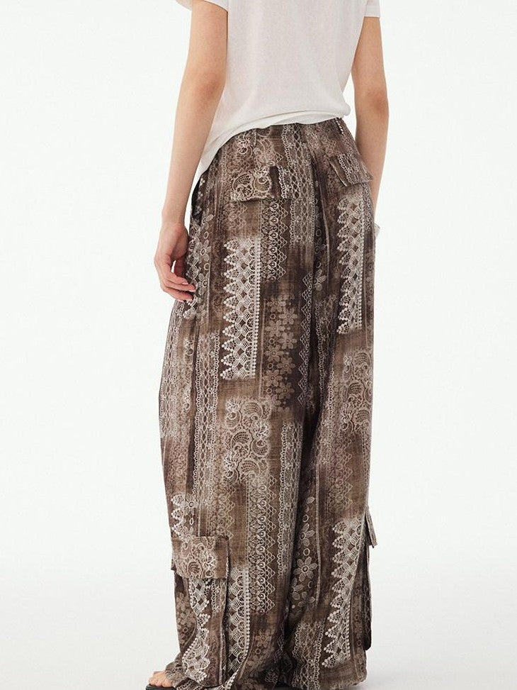 DIDDI MODA Relaxed Geometric Drawstring Pockets Women&