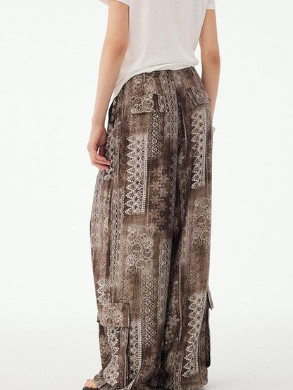 DIDDI MODA Relaxed Geometric Drawstring Pockets Women&