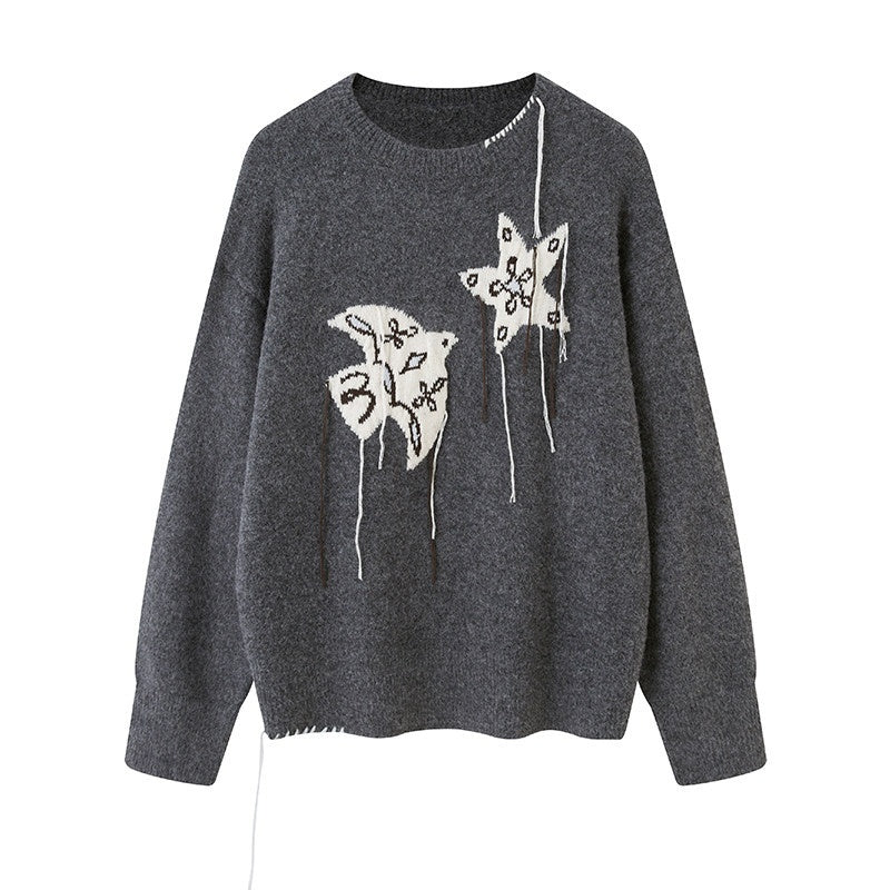 DIDDI_MODA_Relaxed_Knit_Bird_And_Star_Tassel_Women&