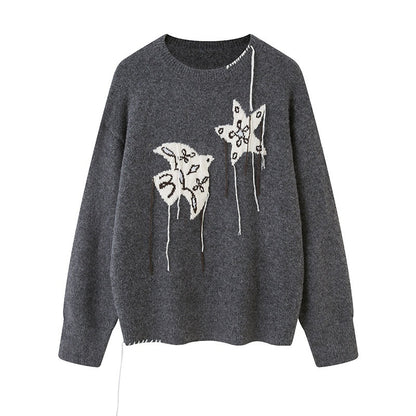 DIDDI_MODA_Relaxed_Knit_Bird_And_Star_Tassel_Women&