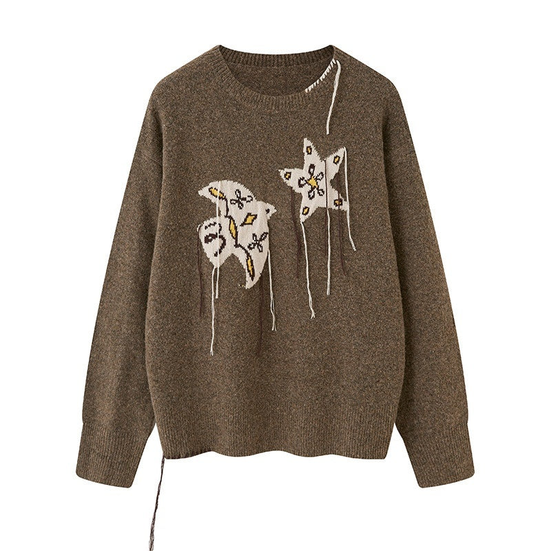 DIDDI_MODA_Relaxed_Knit_Bird_And_Star_Tassel_Women&