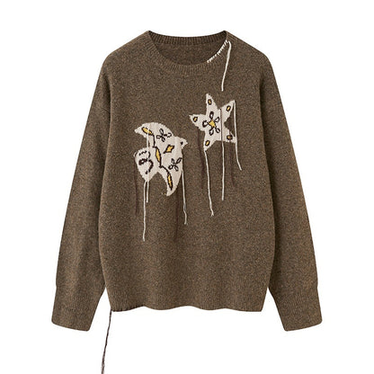 DIDDI_MODA_Relaxed_Knit_Bird_And_Star_Tassel_Women&