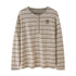 DIDDI_MODA_Retro_Brown_Striped_Embroidered_Loose_Women&