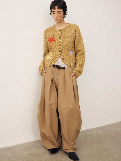 DIDDI MODA Retro Parachute Drapey High Waist Relaxed Women&