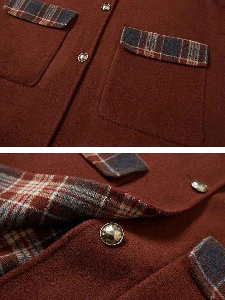 DIDDI MODA Reversible Plaid Double Faced Women&