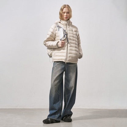 DIDDI_MODA_Ribbed_Quilted_Hooded_Zipper_Short_Thin_Women&