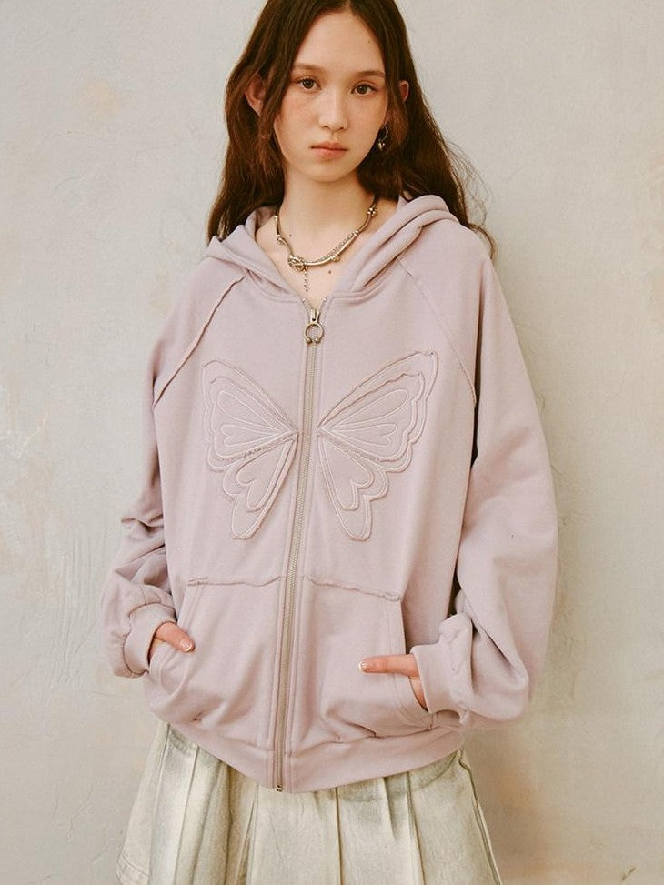 DIDDI MODA Sequin Butterfly Loose Fit Round Neck Women&