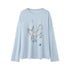 DIDDI_MODA_Sheer_Star_Horse_Print_Dropped_Shoulder_U_Neck_Women&