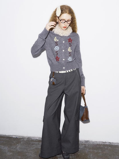DIDDI MODA Side Seam Split Multi Pocket Women&