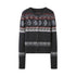 DIDDI_MODA_Smoke_Gray_Fair_Isle_Jacquard_Swallow_Print_Women&