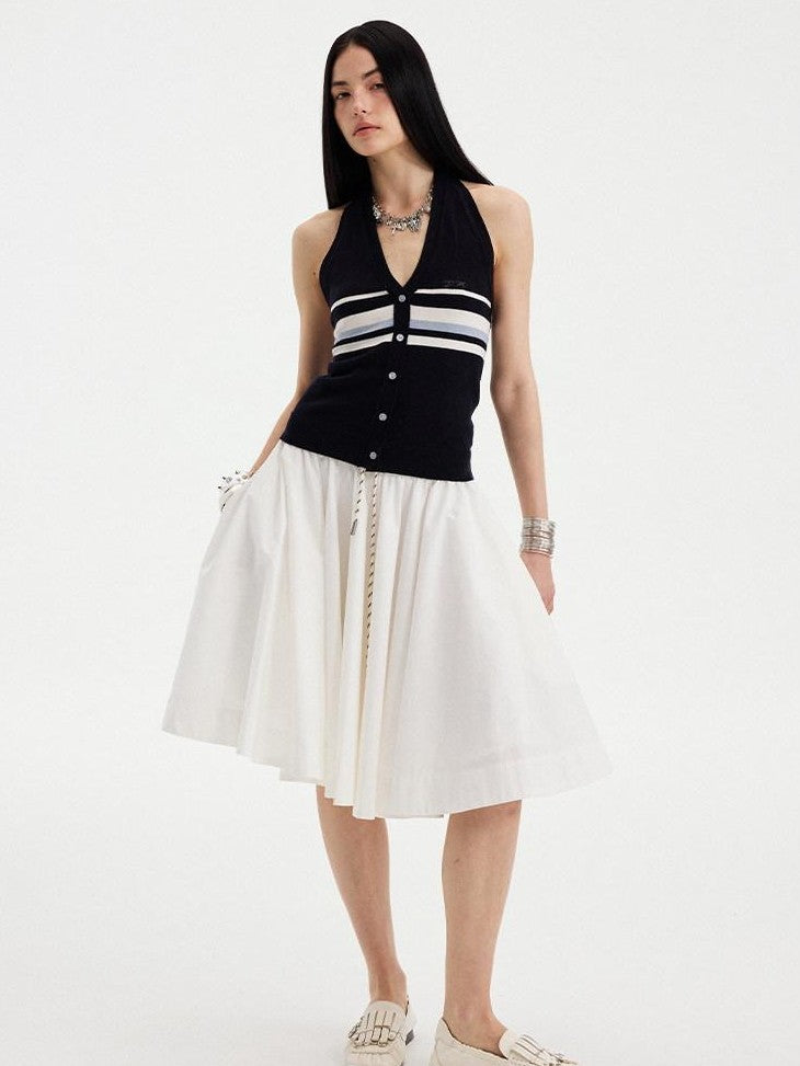 DIDDI MODA Solid Drawstring Low Waist Women&