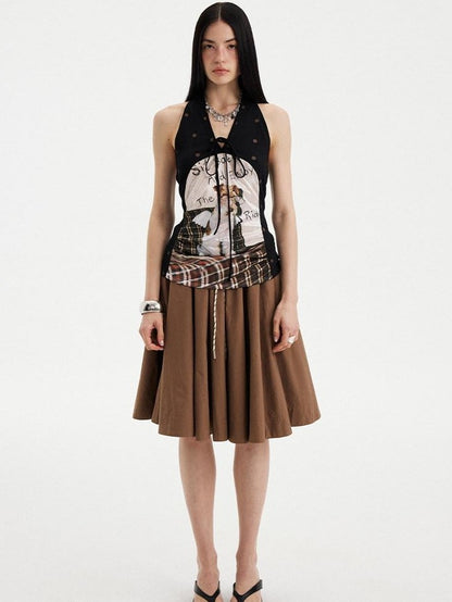 DIDDI MODA Solid Drawstring Low Waist Women&