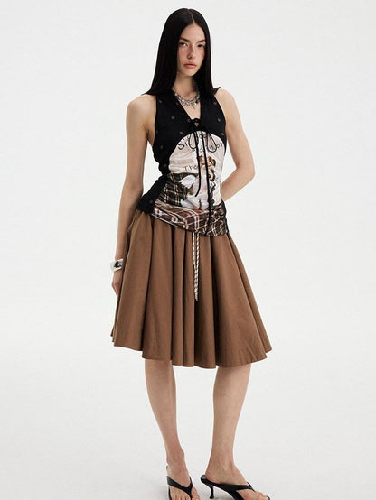 DIDDI MODA Solid Drawstring Low Waist Women&