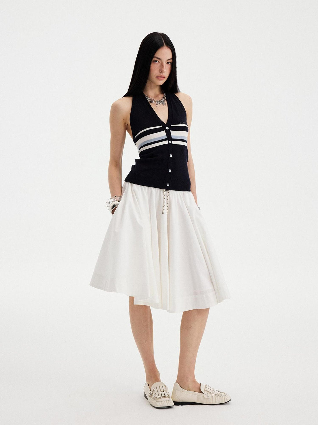 DIDDI MODA Solid Drawstring Low Waist Women&