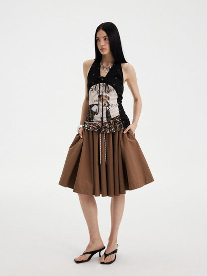 DIDDI MODA Solid Drawstring Low Waist Women&