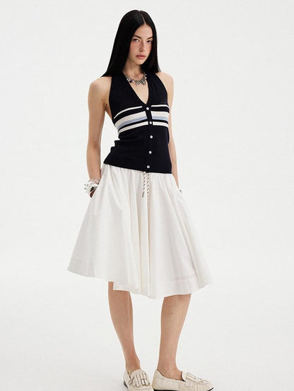 DIDDI MODA Solid Drawstring Low Waist Women&