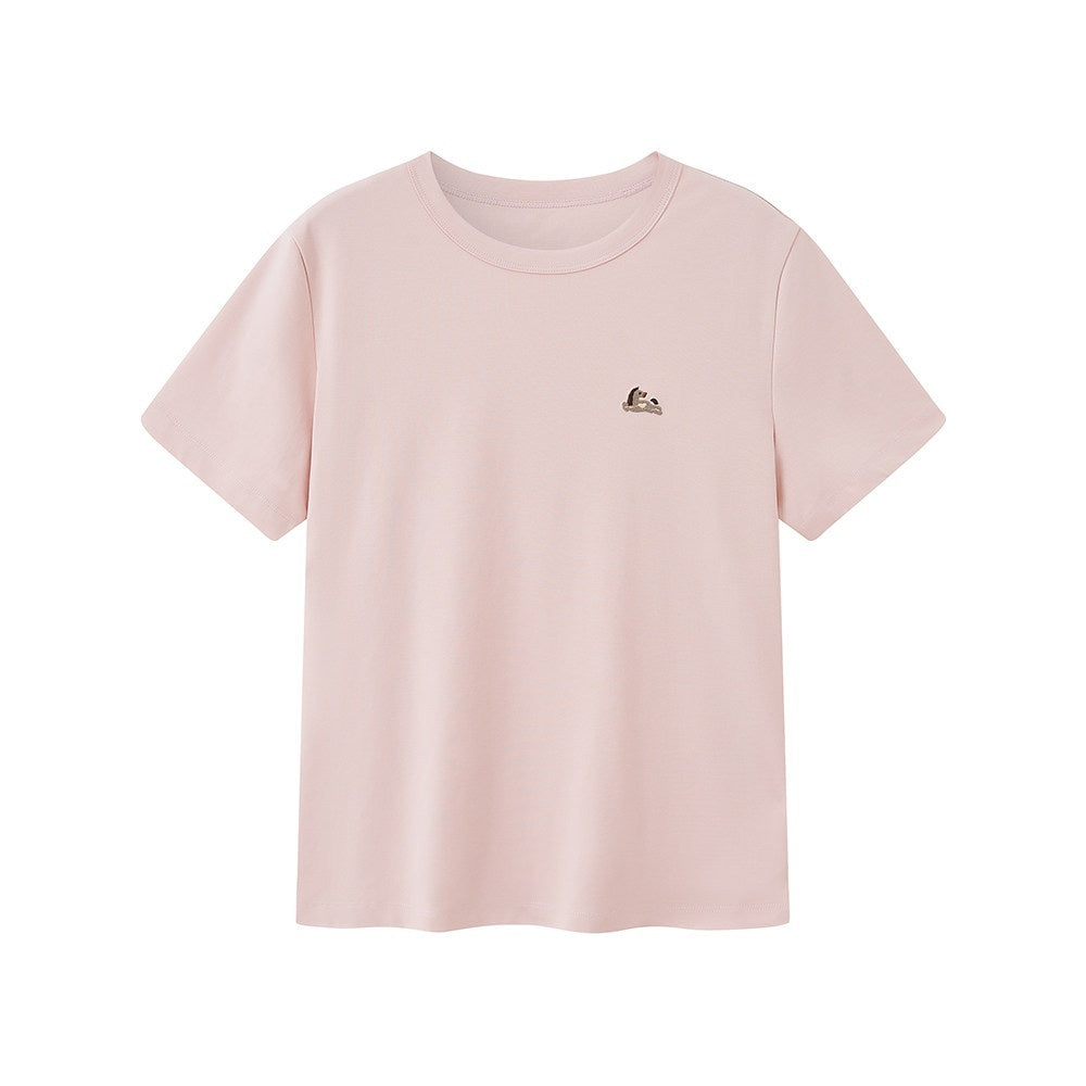 DIDDI_MODA_Solid_Pony_Motif_Round_Neck_Loose_Women&
