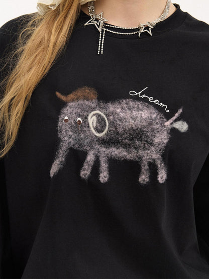 DIDDI MODA Speckled Small Elephant Embroidery Princess Women&