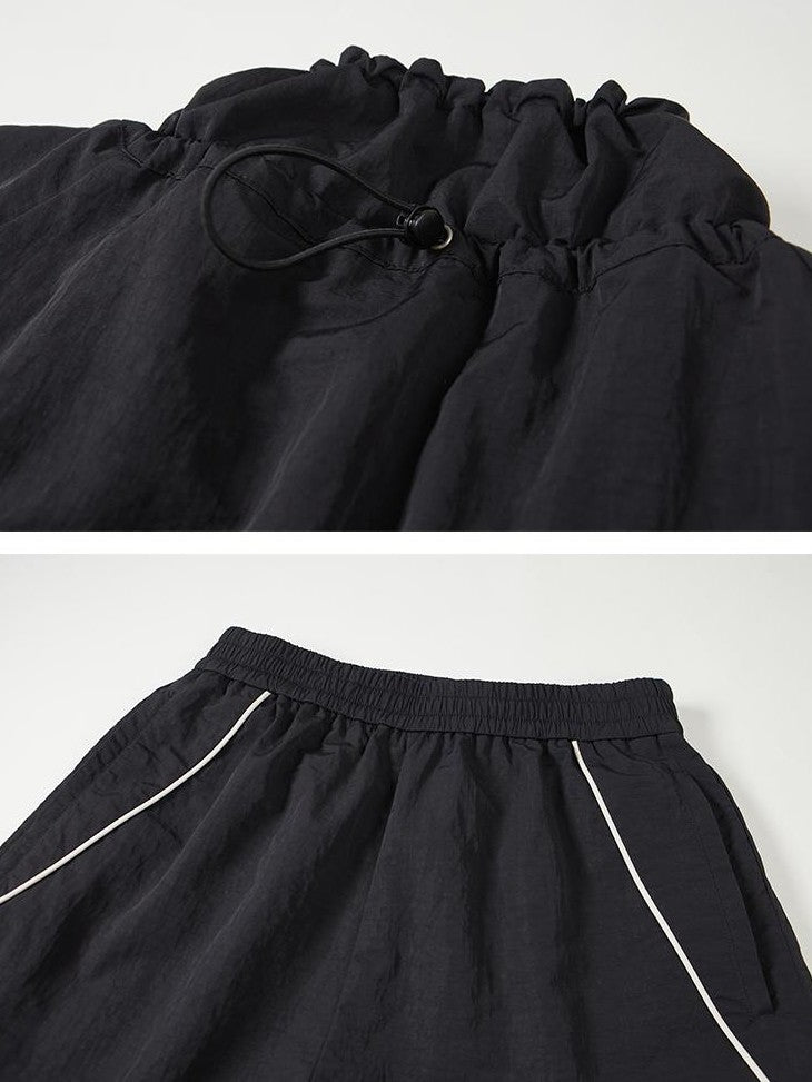 DIDDI MODA Sporty Bow Applique Embroidered Contrast Loose Uv Women&