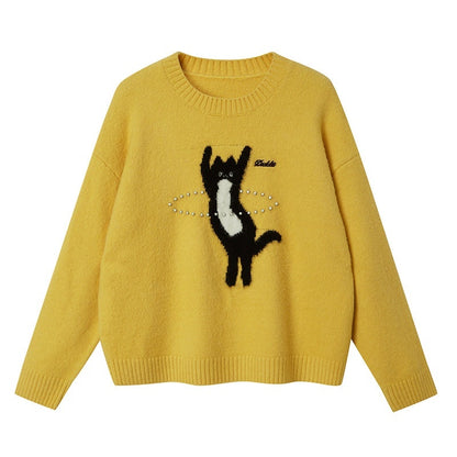 DIDDI_MODA_Sporty_Fuzzy_Kitten_Graphic_Loose_Fit_Women&