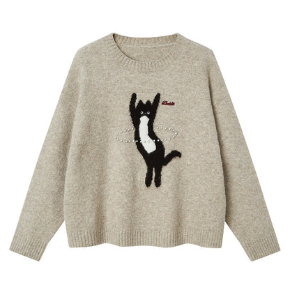 DIDDI_MODA_Sporty_Fuzzy_Kitten_Graphic_Loose_Fit_Women&