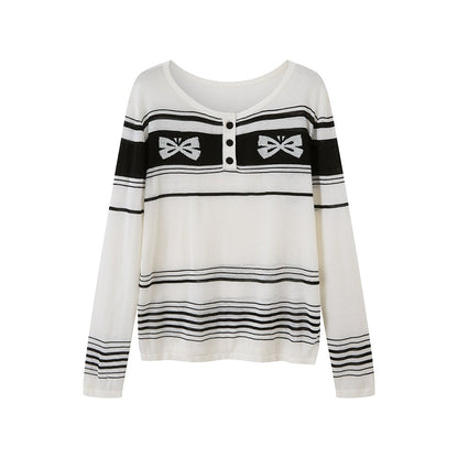 DIDDI_MODA_Striped_Butterfly_Open_Cardigan_Women&