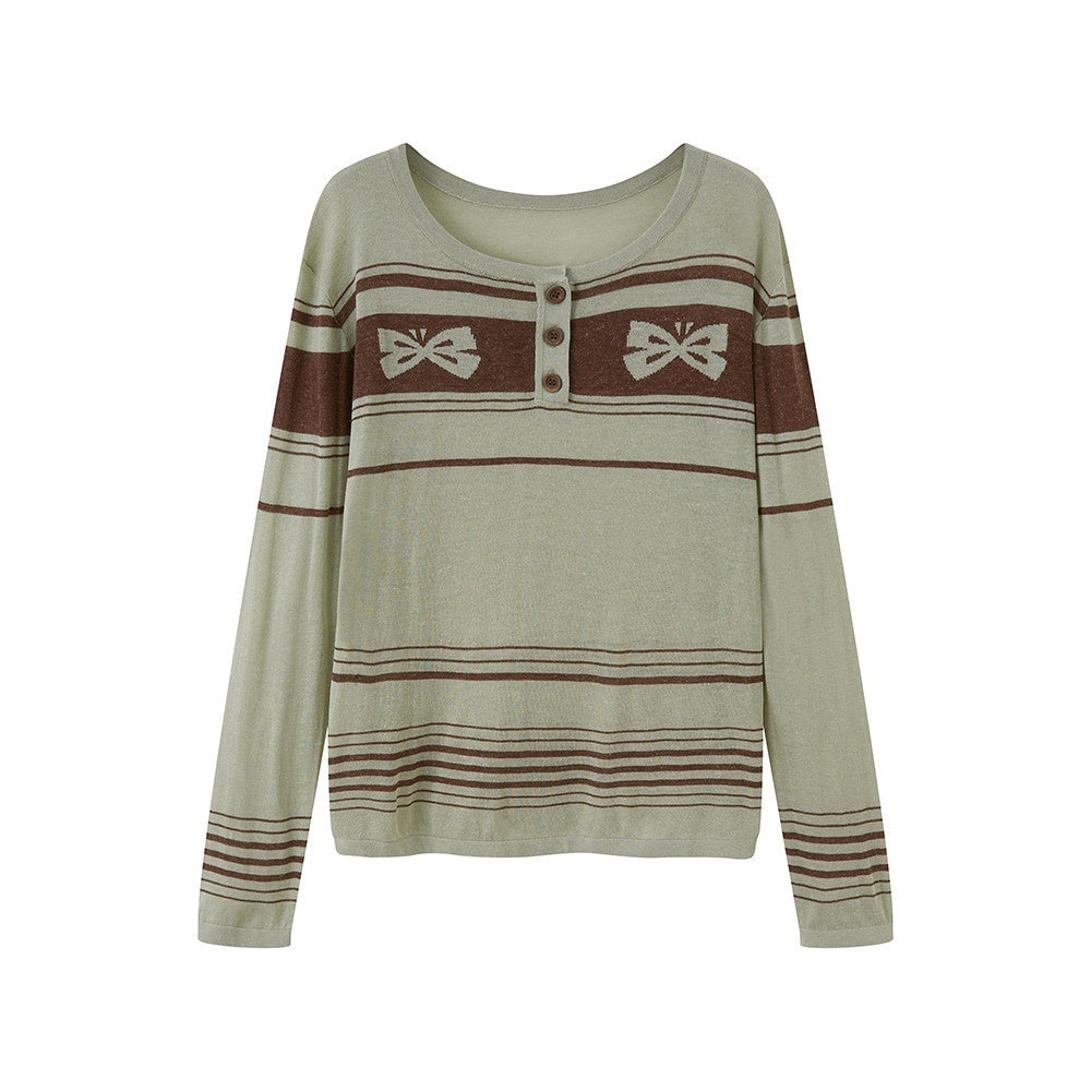 DIDDI_MODA_Striped_Butterfly_Open_Cardigan_Women&