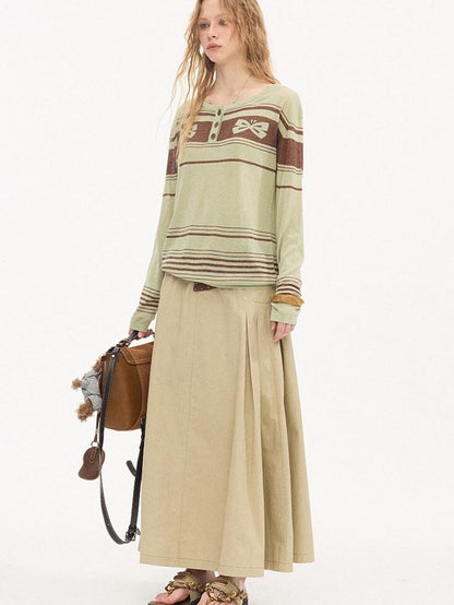 DIDDI MODA Striped Butterfly Open Cardigan Women&