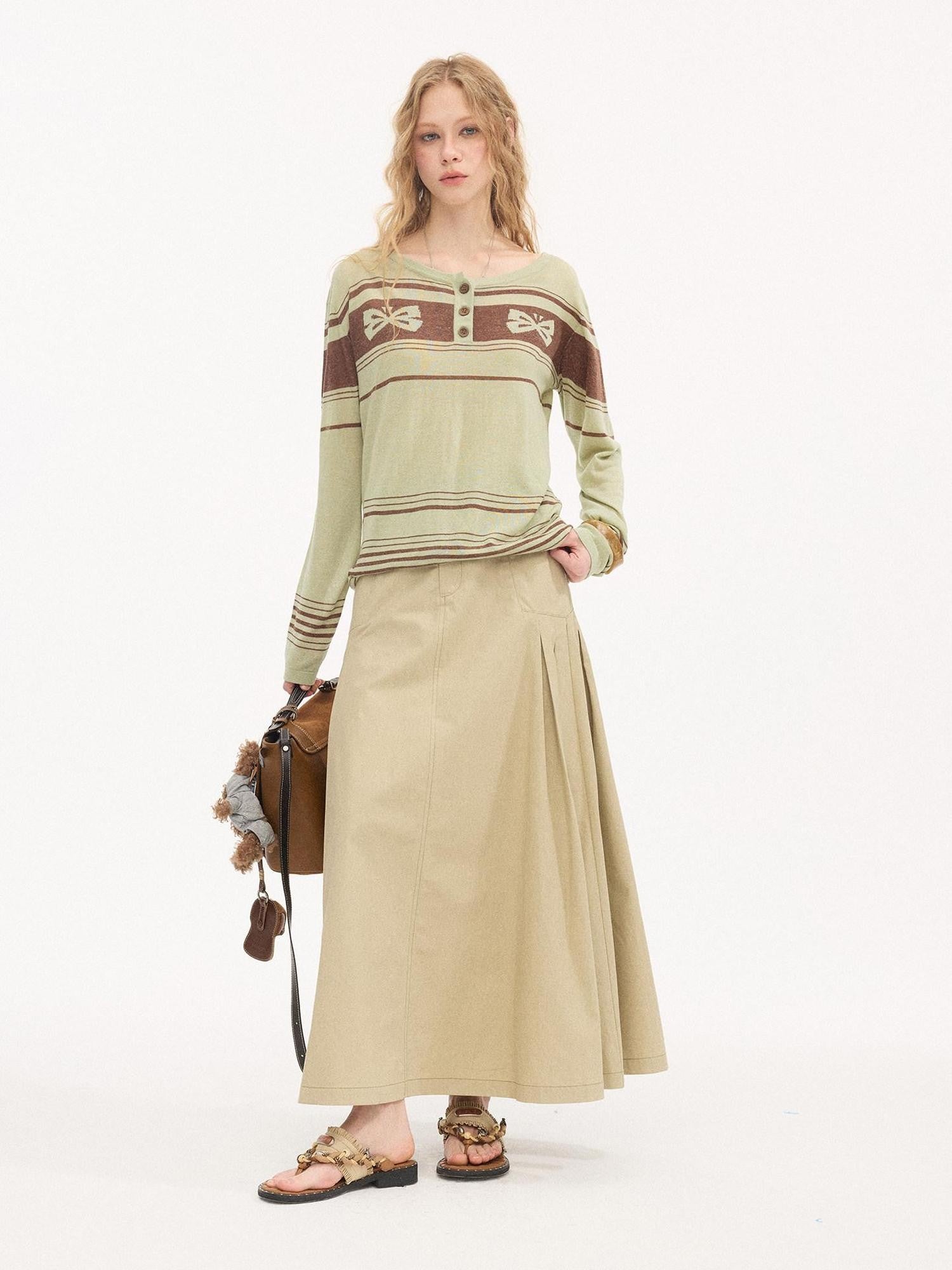 DIDDI MODA Striped Butterfly Open Cardigan Women&