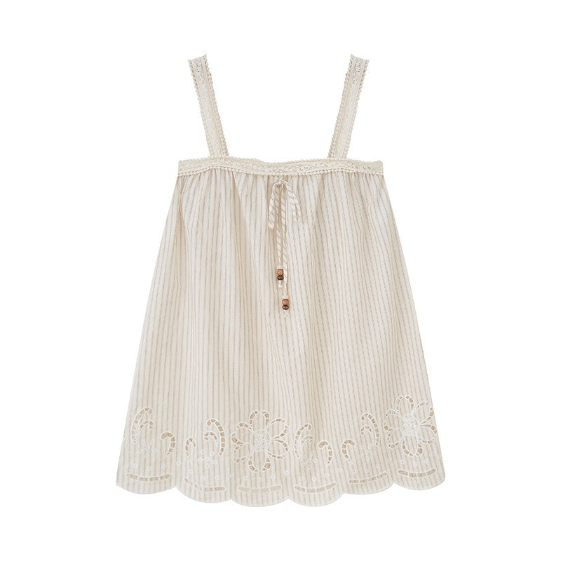 DIDDI_MODA_Striped_Cutout_Embroidered_Faux_Layered_Sling_Women&