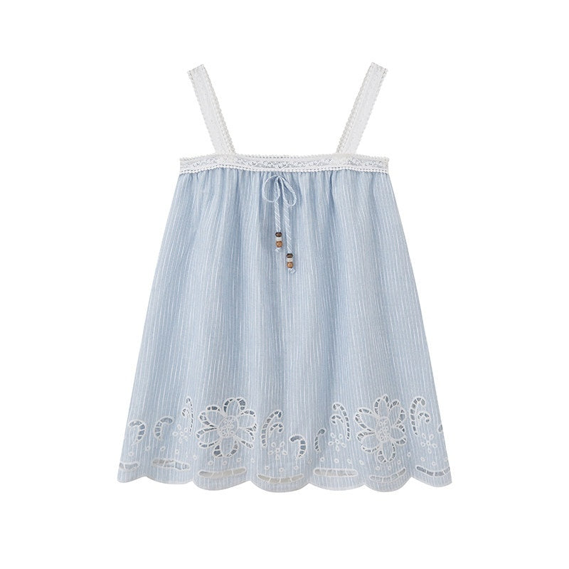 DIDDI_MODA_Striped_Cutout_Embroidered_Faux_Layered_Sling_Women&