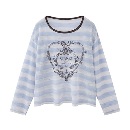 DIDDI_MODA_Striped_Heart_Knot_Loose_Women&