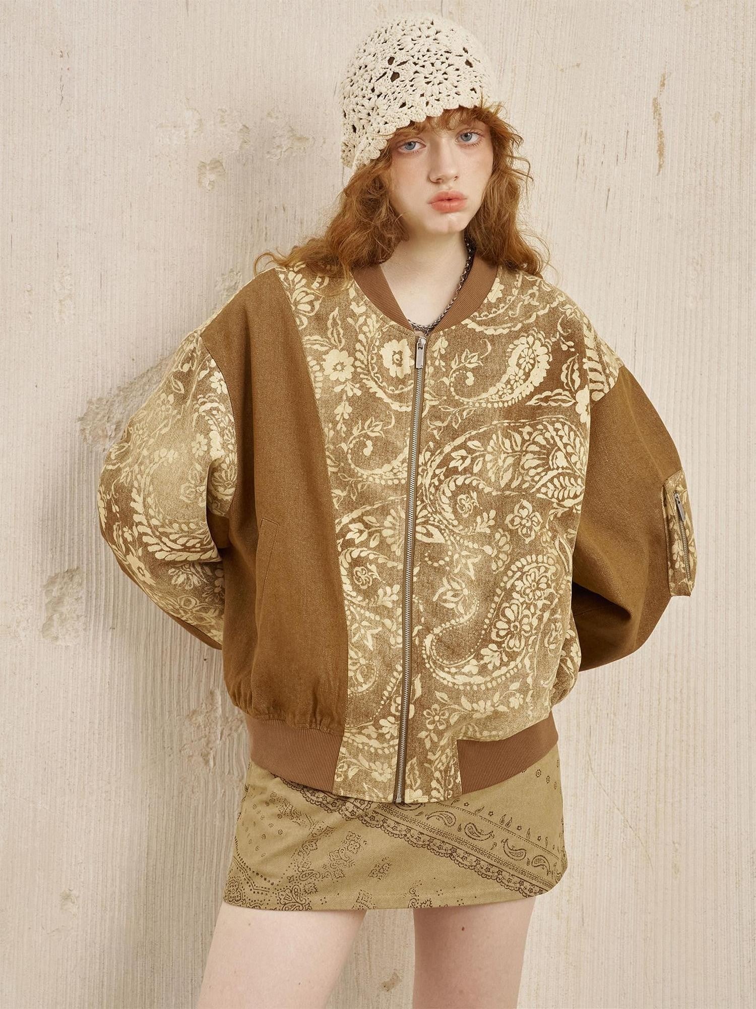 DIDDI MODA Structured Paisley Print Loose Fit Women&