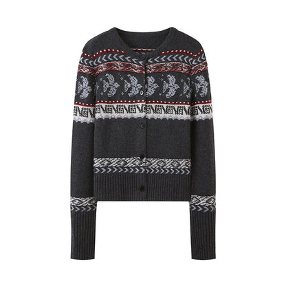 DIDDI_MODA_Swallow_Motif_Textured_Jacquard_Fair_Isle_Slim_Fit_Women&