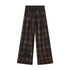 DIDDI_MODA_Textured_Plaid_Cuffed_Relaxed_Straight_Women&