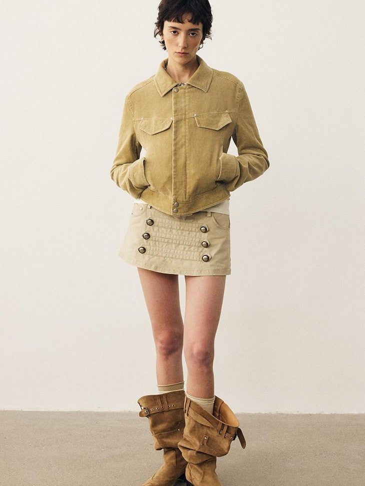 DIDDI MODA Textured Striped Paneled Collared Women&