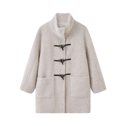 DIDDI_MODA_Toggle_Stand_Collar_Boucle_Mid_Length_Women&