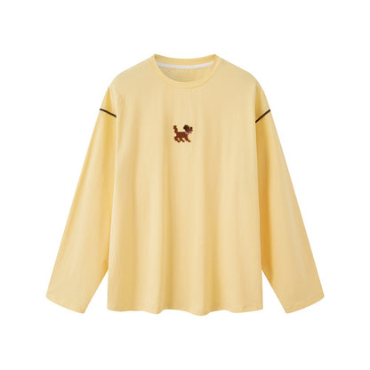 DIDDI_MODA_Toothbrush_Dog_Embroidery_Loose_Fit_Cartoon_Women&