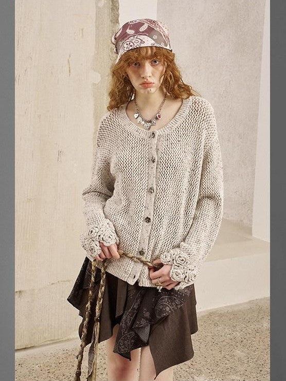 DIDDI MODA Vintage Crochet Openwork Layered Women&