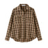 DIDDI_MODA_Vintage_Distressed_Pocket_Print_Plaid_Women&