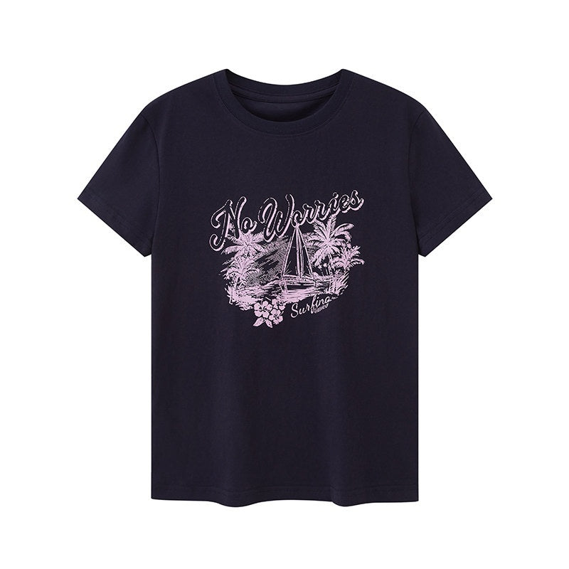 DIDDI_MODA_Vintage_Palm_Distressed_Printed_Crew_Neck_Women&