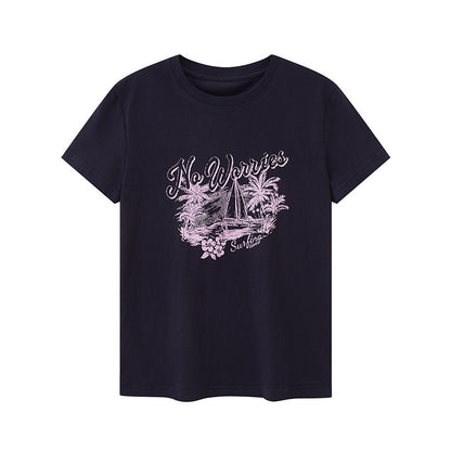 DIDDI_MODA_Vintage_Palm_Distressed_Printed_Crew_Neck_Women&