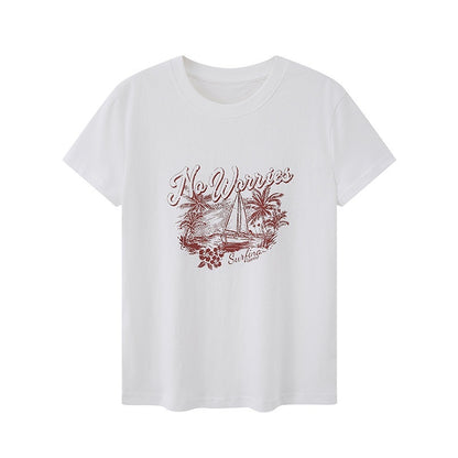 DIDDI_MODA_Vintage_Palm_Distressed_Printed_Crew_Neck_Women&