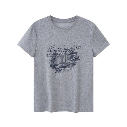 DIDDI_MODA_Vintage_Palm_Distressed_Printed_Crew_Neck_Women&