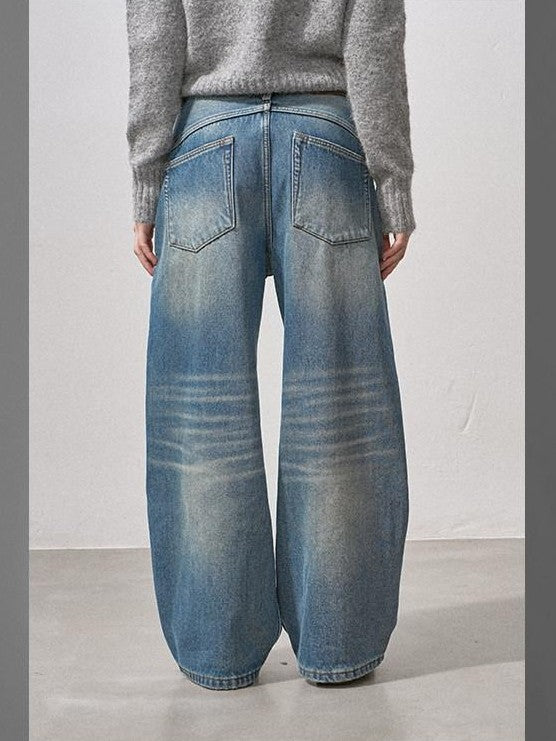 DIDDI MODA Vintage Relaxed Distressed Washed Women&