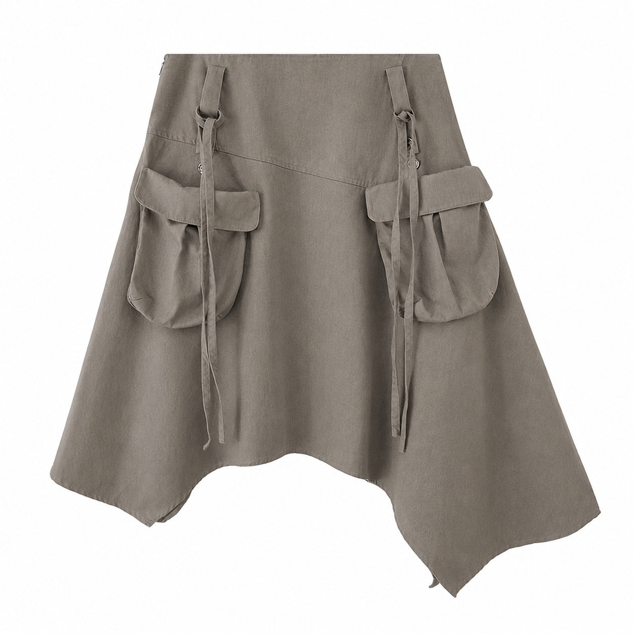 DIDDI_MODA_Washed_Asymmetrical_Tie_Strap_Large_Pockets_Women&