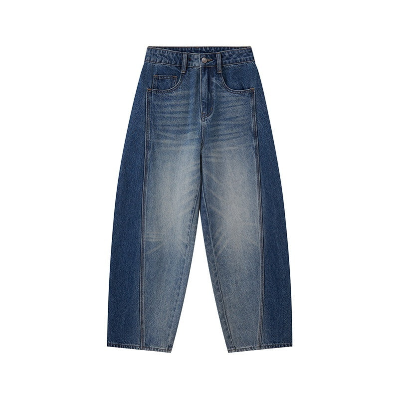 DIDDI_MODA_Washed_Blue_Side_Panel_Colorblock_Splice_Low_Rise_Women&