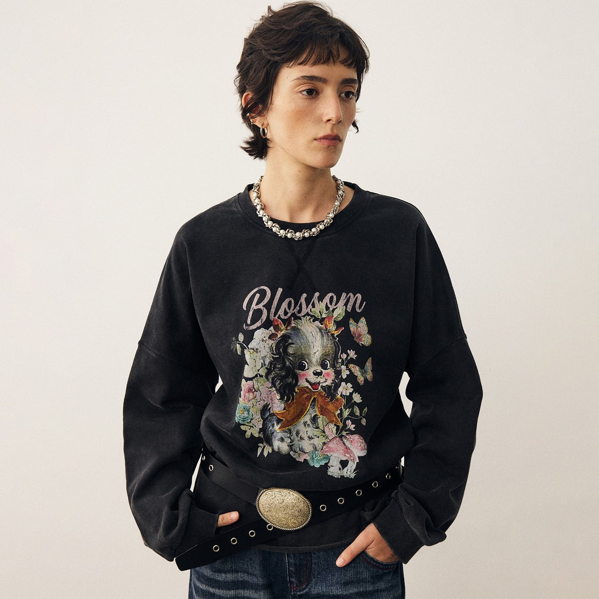 DIDDI_MODA_Washed_Distressed_Dog_Print_Drop_Shoulder_Loose_Fit_Women&